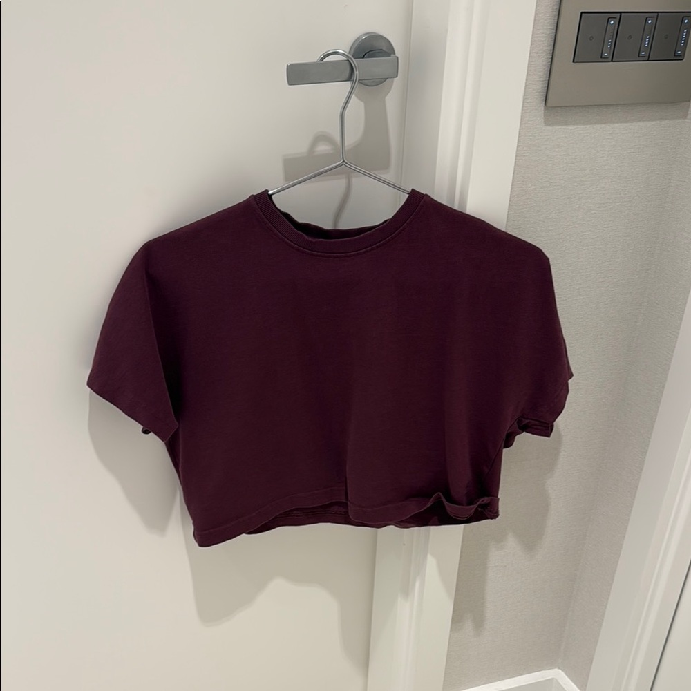 Women's Burgundy Crop Top